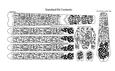 Viking Rune Pattern BikeTattoo Kit (clear)