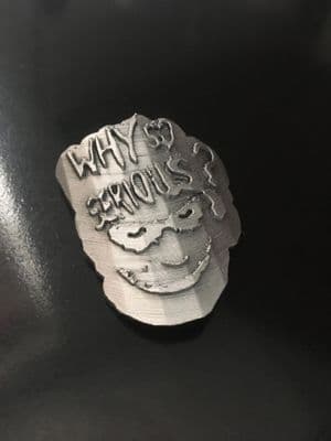 Why SO Serious Joker Head Tube Badge