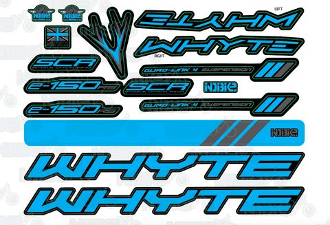 Whyte E-150 2020-21 ebike Graphic Set