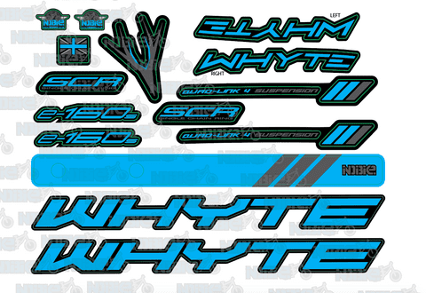 Whyte E-160 2020-21 ebike Graphic Set