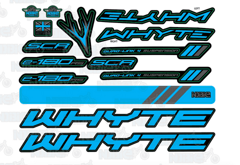 Whyte E-180 2020-21 ebike Graphic Set