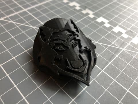 Wolf Face Head Tube Badge