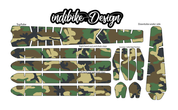 Woodland Camouflage Pattern BikeTattoo Kit