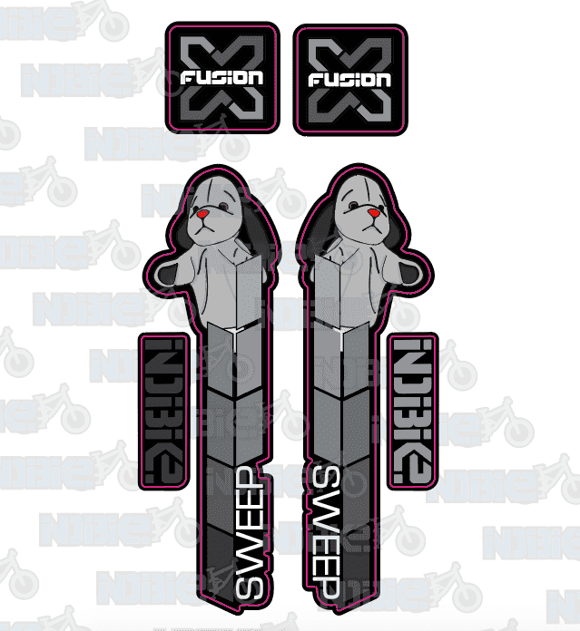 X Fusion Sweep Sooty Custom Fork Decals