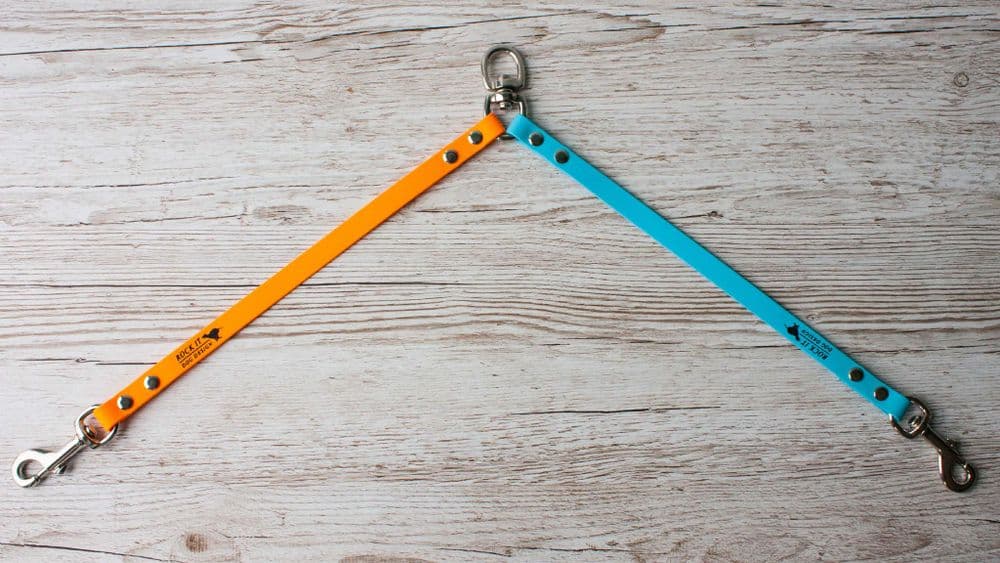 BioThane 2 Dog Splitter with Swivel - 30 colours