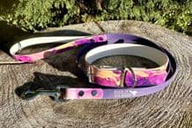 BioThane® Printed Buckle Collar - Purple Gold Marble