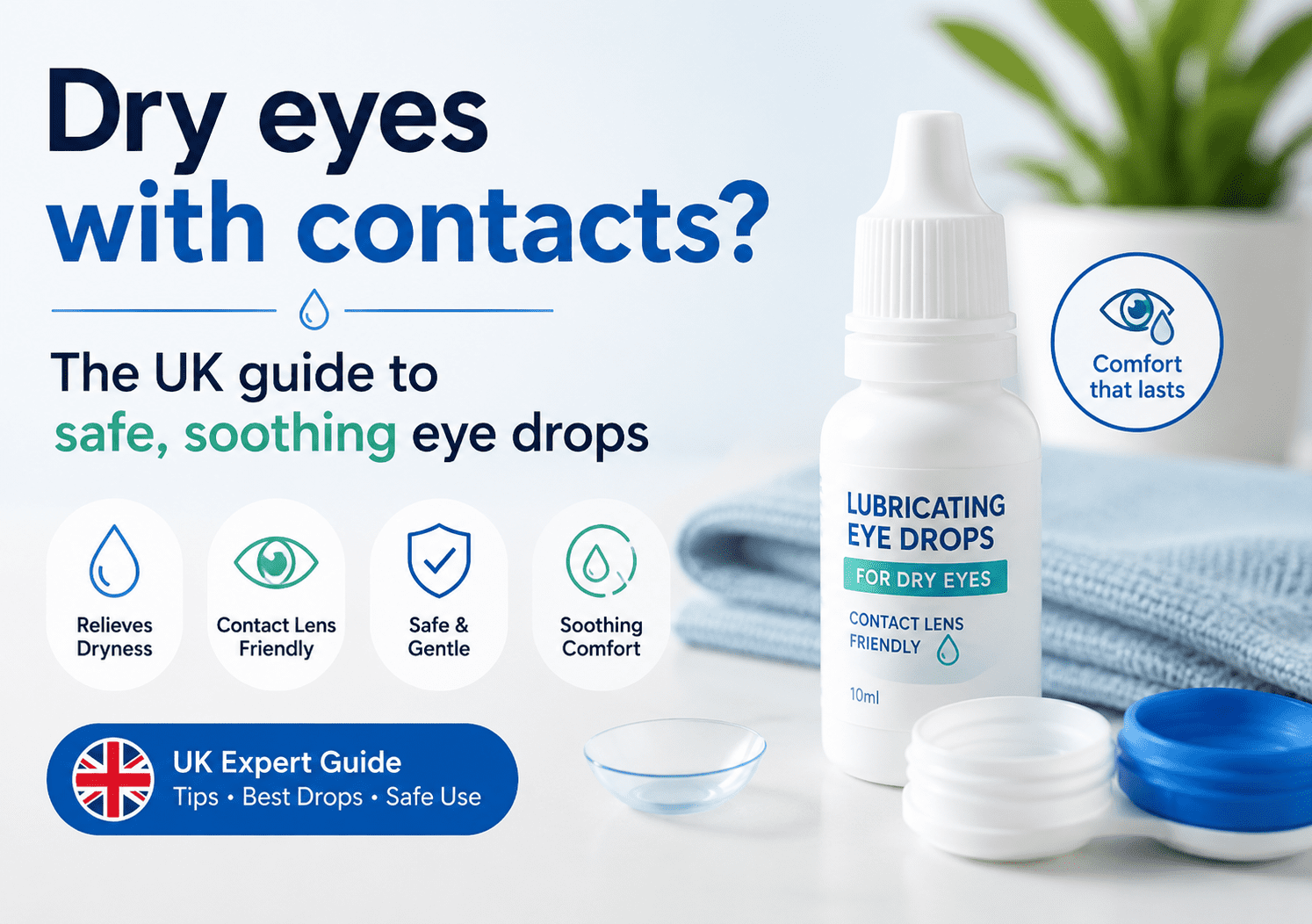 Dry eyes with contacts? The UK guide to safe, soothing eye drops