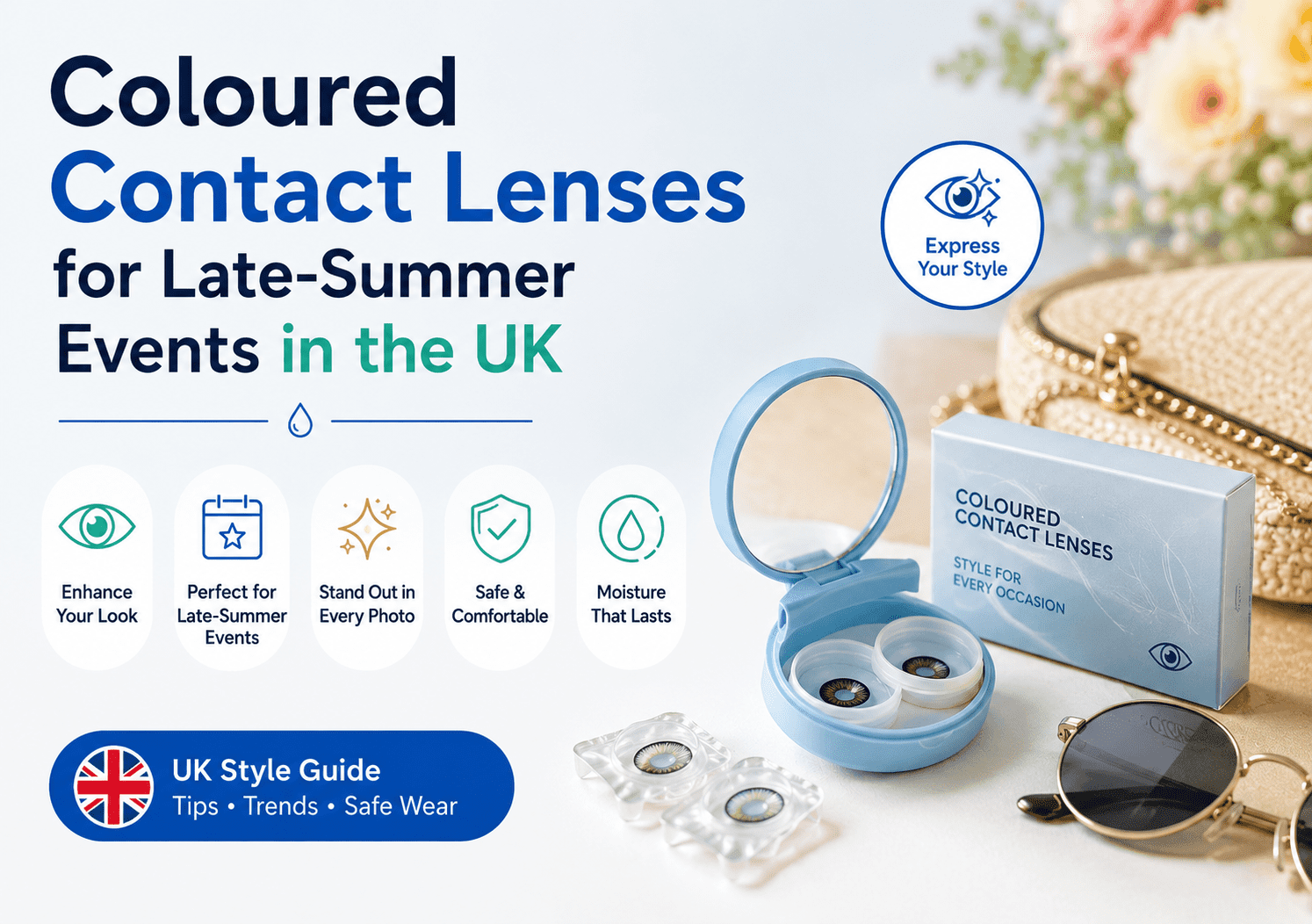 Coloured Contact Lenses for Late-Summer Events in the UK