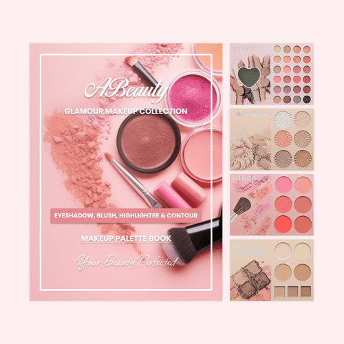 ABeauty All-in-One Eyeshadow, Blusher, Highlighter & Contour Makeup Palette Book – 43 Shades
