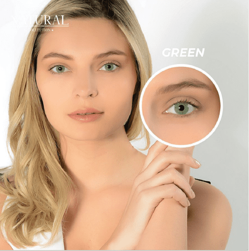 Bella Natural Green Coloured 3 Months Contact Lenses