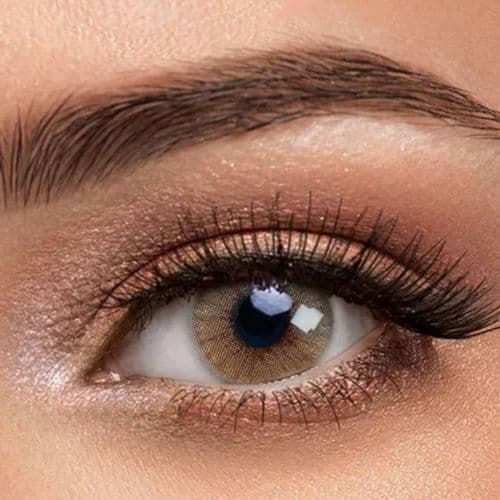 GoodLook Hidrocor Hazel Yearly Prescription Coloured Contact Lenses – No Limbal Ring, Natural Look