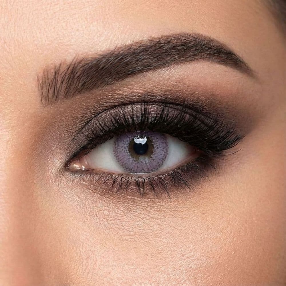 GoodLook Softone Lavender Gray Coloured Yearly Contact Lenses – Limbal Ring, Soft Glam Look