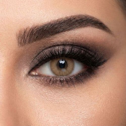 GoodLook Softone Sandy Brown Coloured Yearly Contact Lenses – No Limbal Ring, Soft Glam Look