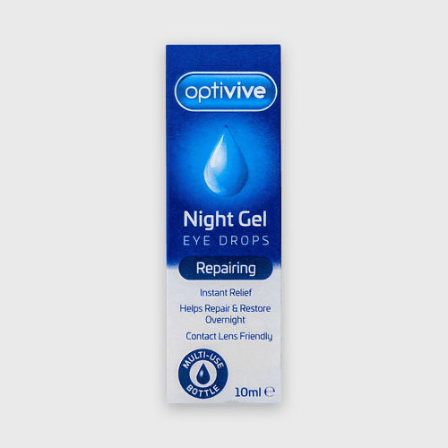 Optivive Night Gel Eye Drops 10ml - Instant Relief Helps Repair & Restore Overnight
