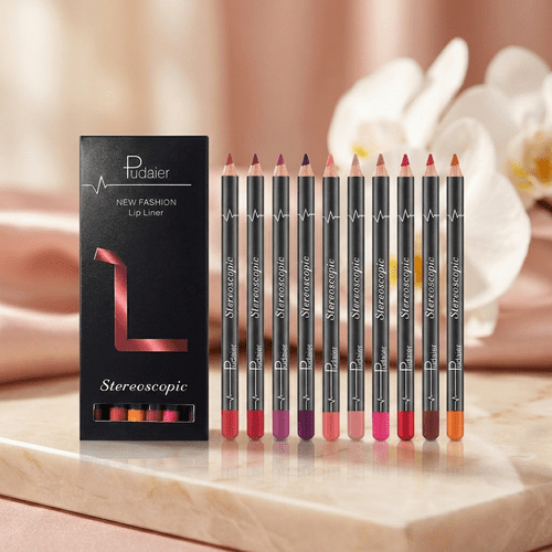 Pudaier 12 Matte Waterproof Lip Liner Set – Long-Lasting, Smudge-Proof, Vegan & Cruelty-Free