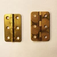 Brass hinges for upright piano music desk