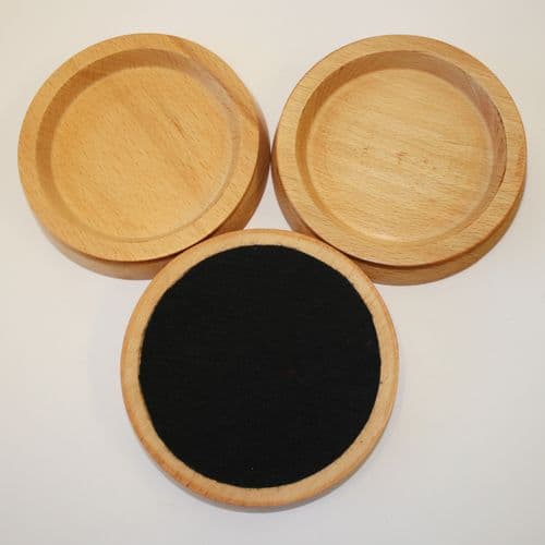 Castor Cups Beech wood Large - set of 3