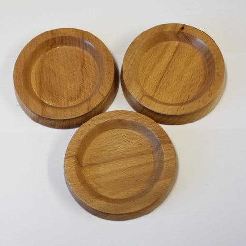 Castor Cups Beech wood Medium - set of 3
