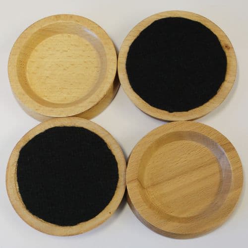 Castor Cups Beech wood Medium - set of 4