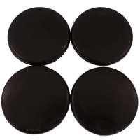 Castor Cups Black Plastic 6.8cm - set of 4