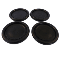 Castor Cups Black Plastic 6.8cm - set of 4