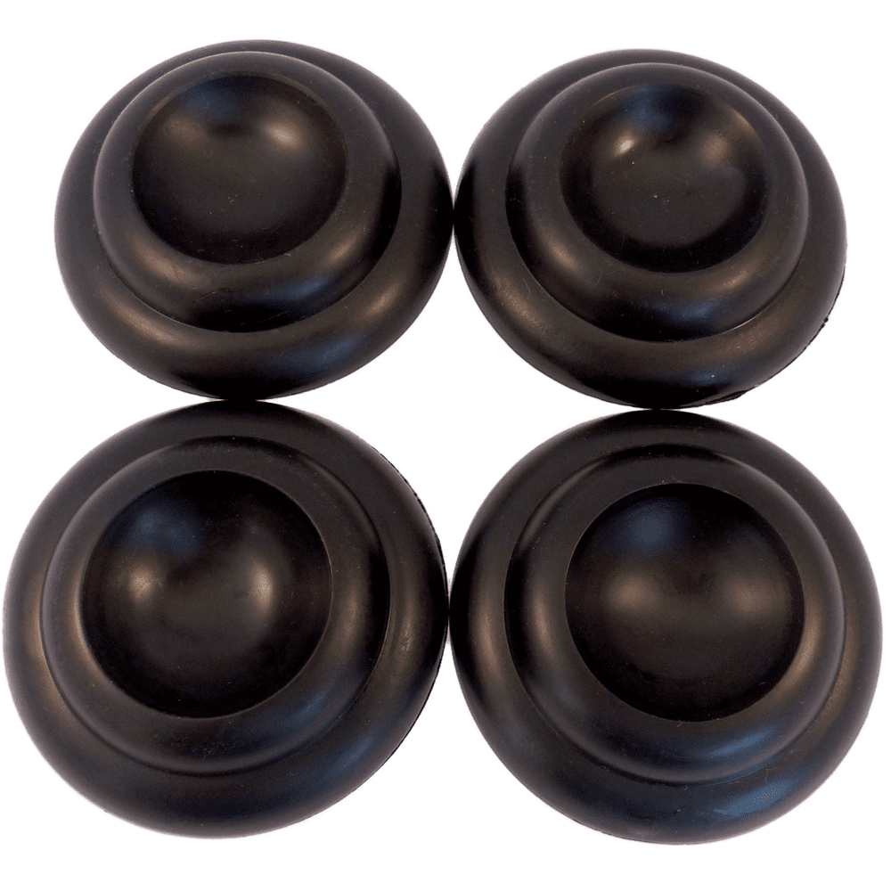 Castor Cups Black Plastic 8cm set of 4
