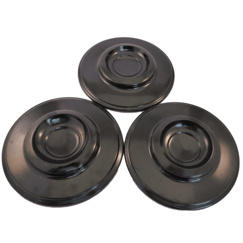 Castor Cups Black Plastic for smaller grand wheels - set of 3