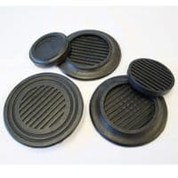 Castor Cups Black Rubber for larger grand wheels - set of 3