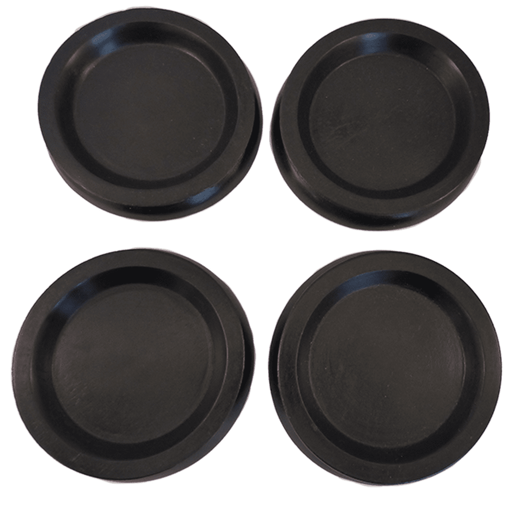 Castor Cups Black wood Medium set of 4