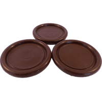 Castor Cups Brown Plastic 6.8cm - set of 3 or 4