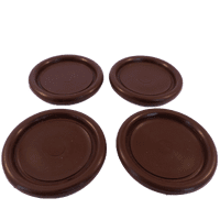 Castor Cups Brown Plastic 6.8cm - set of 3 or 4