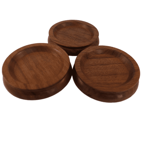 Castor Cups Laurel wood Medium - set of 3