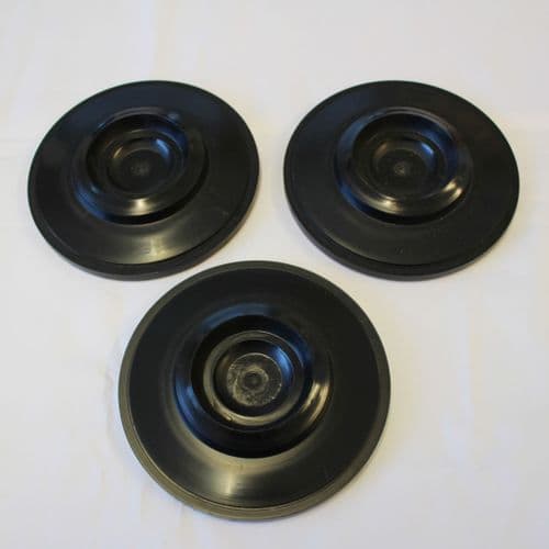 Castor Cups Plastic Black for Castor smaller grand wheels - set of 3