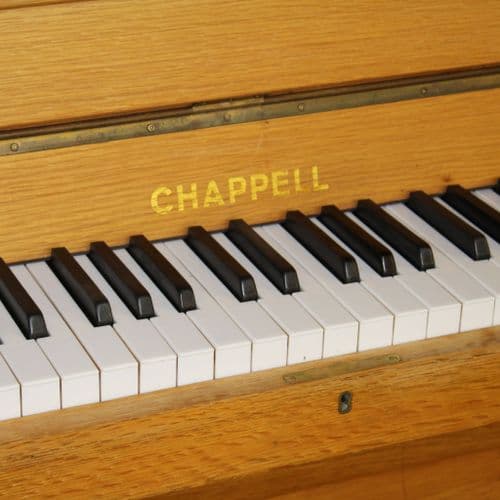 Chappell 112cm modern upright piano oak satin c1978
