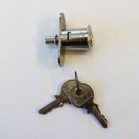 Cylinder barrel lock with two keys