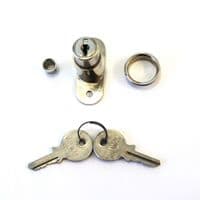 Cylinder barrel lock with two keys