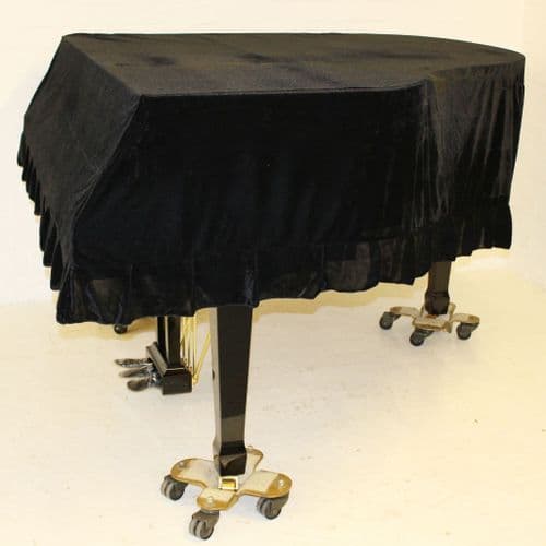 Dust cover for grand piano black velvet