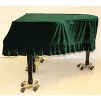 Dust cover for grand piano green velvet