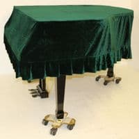 Dust cover for grand piano green velvet