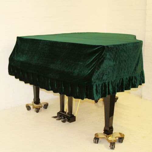 Dust cover for grand piano green velvet