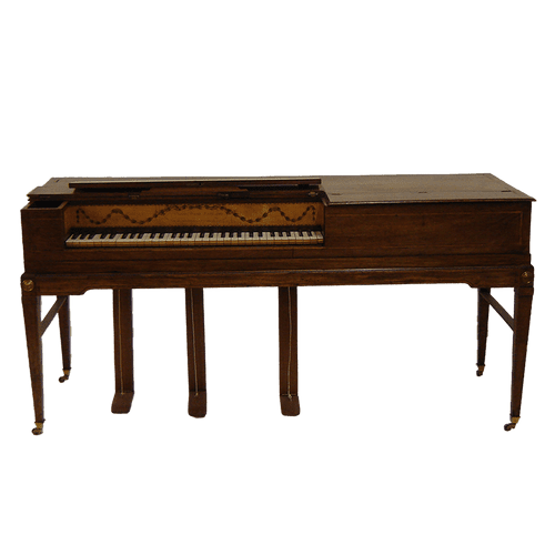 Garcka Antique Square Piano Mahogany Inlaid Case