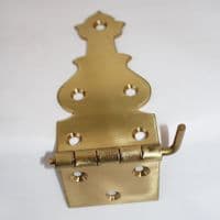 Grand piano cranked lid hinge G738 brass