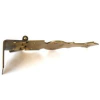 Grand piano cranked lid hinge G738 brass