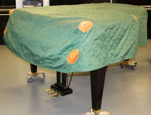 Green Quilted piano cover for 225cm grand C325