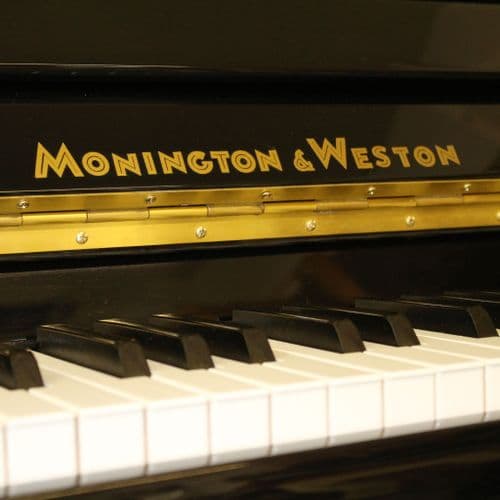 Monington and Weston 108cm Modern Upright Piano Black Polished c2018