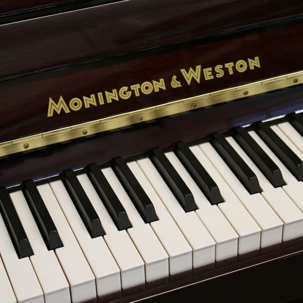 Monington and Weston 108cm Modern Upright Piano Dark Mahogany c1997