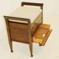 Music stool with drawers walnut antique