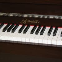 Ritmuller 118cm Traditional Upright Piano Walnut c2019