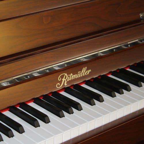 Ritmuller 118cm Traditional Upright Piano Walnut satin New