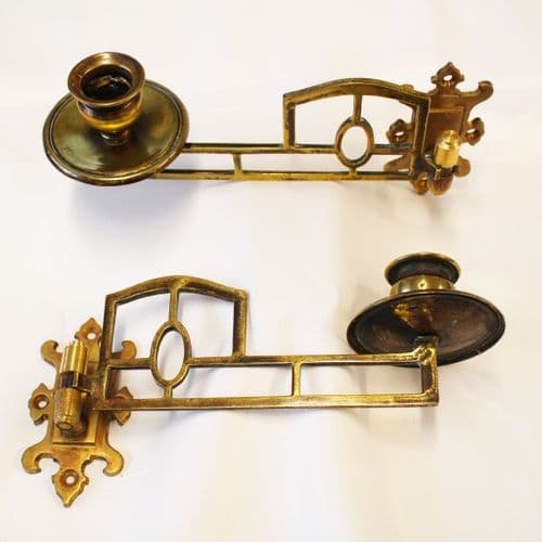 Sconces - Antique Brass Piano Candle Sconces